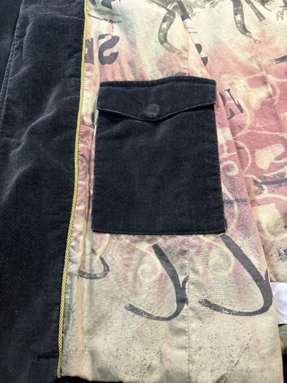 Vintage Rare Art line Tommy Bahama Indigo Palms Corduroy Smoking Jacket L